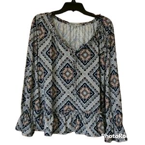 Absolutely Famous Ruffled Hem Blouse